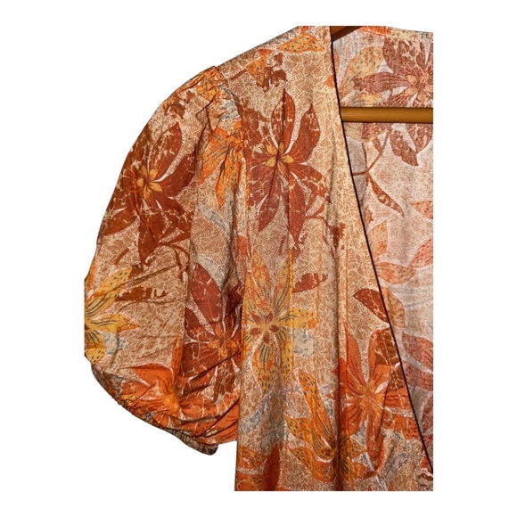 Roxy Maxi Wrap Dress S Floral Slow Down Time - Picture 5 of 7